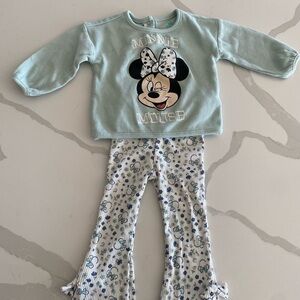 Disney Minnie Mouse matching shirt and pants set